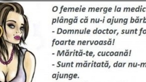 BANC | O femeie merge la medic să se plângă că nu-i ajung bărbații: ”Mi-am luat doi amanți, dar nu îmi ajung”