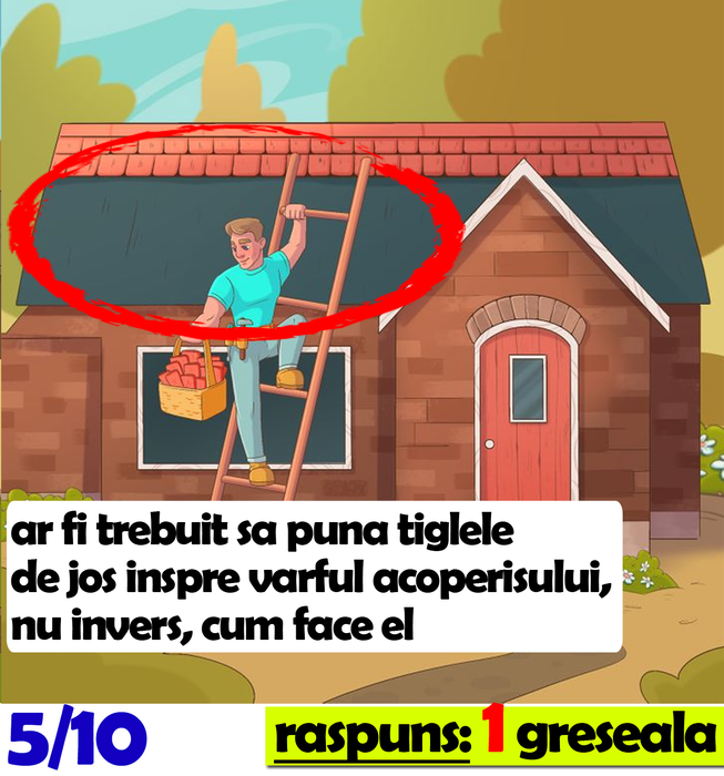 Test IQ cu 10 întrebări | Câte greșeli vezi în aceste imagini? Doar 19 din 100 răspund corect
