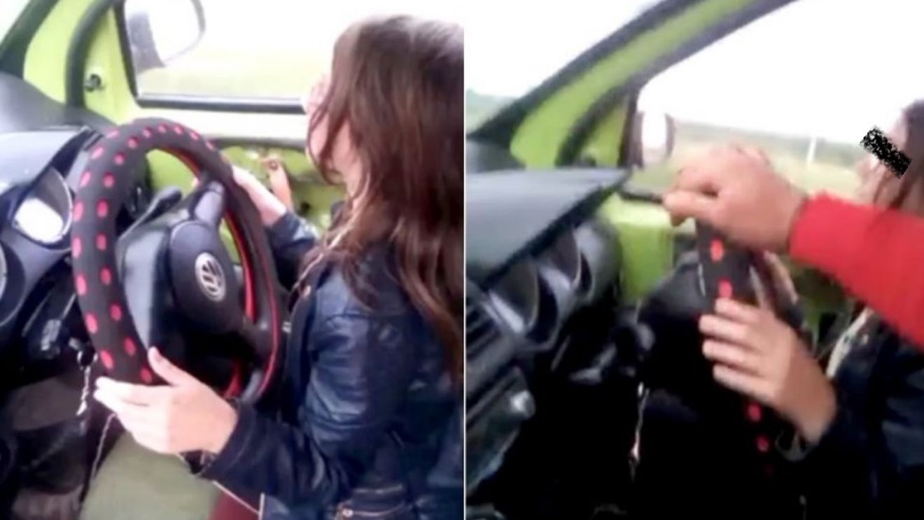 O nouă dovadă de inconştienţă a unor adulţi! Un bărbat şi-a pus fiica minoră să conducă maşina