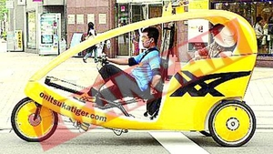 Taxiuri tricicleta in centrul Clujului
