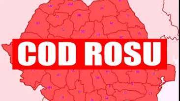 Cod roșu în România, până la ora 18.00. NU ieșiți din case dacă locuiți în aceste județe