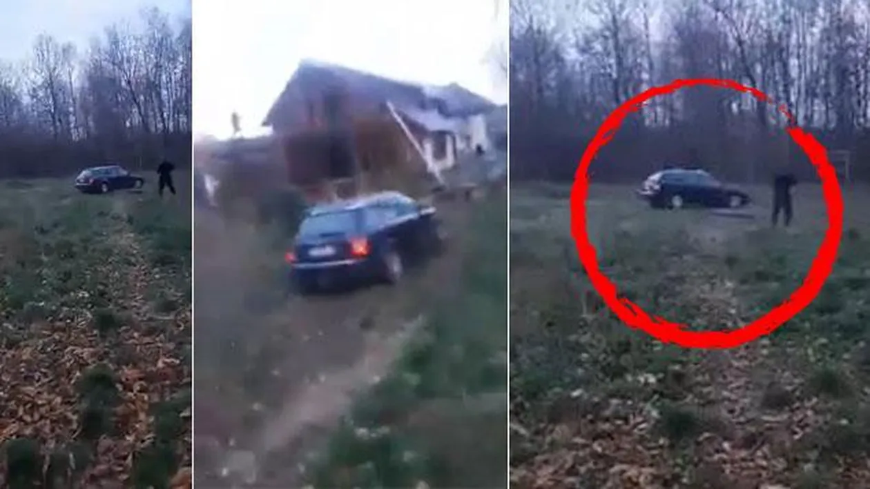 VIDEO HALUCINANT. Un bărbat din Făgăraș și-a incendiat casa, apoi a încercat să dea cu mașina peste jandarmi! Au tras focuri de armă și...