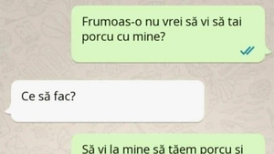 Bancul de weekend | "Să vi la mine să tăem porcu"