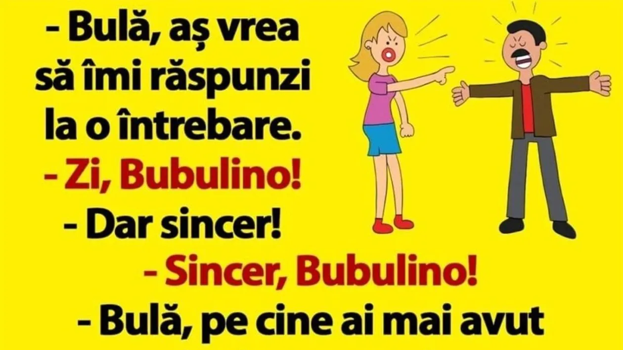 Bancul de joi | Bulă și sinceritatea conjugală