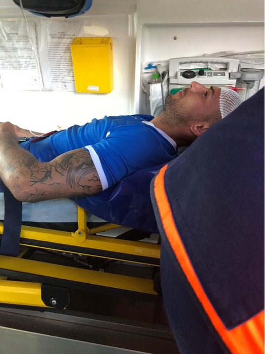 Marius Zidăroiu a ajuns cu salvarea la spital (Foto: dambovitapenet.ro)