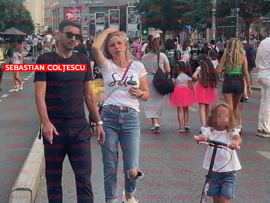 Sebastian Colțescu, alături de iubită și fetiță
