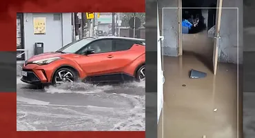 Imagini apocaliptice lângă București. A plouat în câteva zile cât pentru două luni, iar străzile au fost înghițite de ape