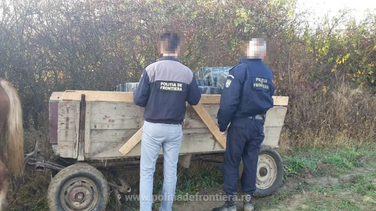 S-au tras focuri de armă la granița de nord! Doi români încercau să bage în țară marfă ilegală, cu căruța