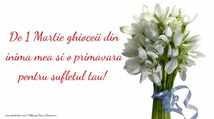 Felicitări, mesaje interactive și sms-uri pentru 1 martie, prima zi de primăvară