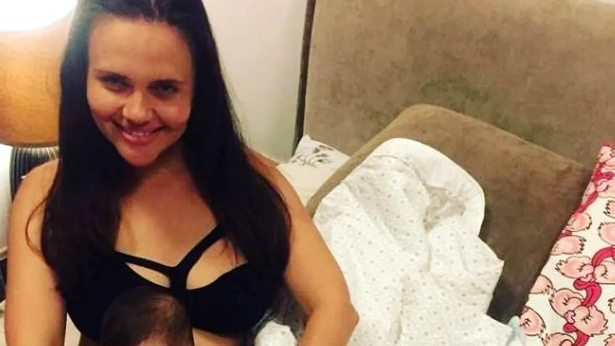 Cristina Şişcanu a reacţionat după ce a fost criticată că s-a pozat în sutien cu bebeluşul: „Aşa sunt eu!”