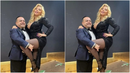 Momentul în care Adrian Minune o sărută pasional pe Loredana: ”Nevasta lui ce a zis?”