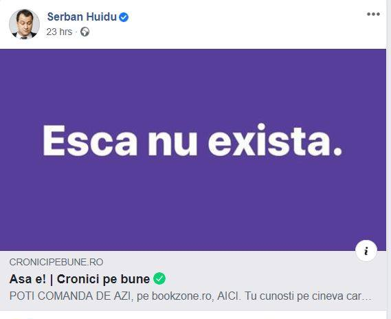 Mesajul uluitor publicat de Șerban Huidu, după ce s-a aflat că Andreea Esca a fost infectată cu coronavirus: ”Chiar nu vă dați seama că…”