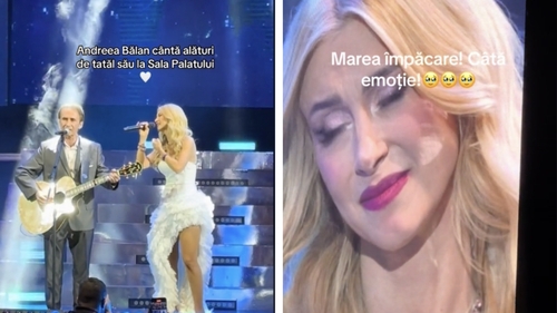 Andreea Bălan și tatăl ei s-au împăcat! Ce i-a mărturisit Săndel Bălan, în fața tuturor de la Sala Palatului