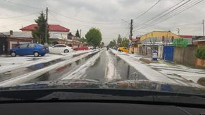 Imagini cu grindina din Călărași și Ialomița! Este haos în județele din sud