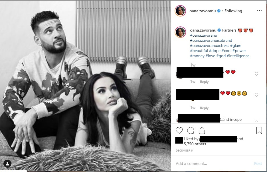 Mai nou, Oana postează fotografii alături de colegul ei, Dorian