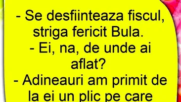 BANC | Bulă strigă fericit: Se desființează FISC-ul!