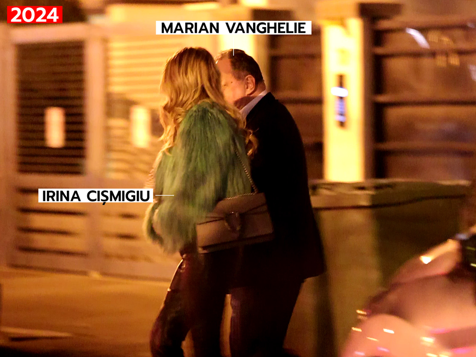 Marian Vanghelie și Irina Cișmigiu, în drum spre mașină