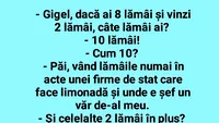 BANCUL ZILEI | Gigel și problema lămâilor în România