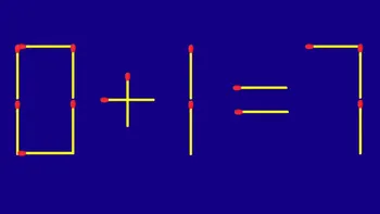 Test IQ cu chibrituri | Corectați 0 + 1 = 7, mutând un singur băț