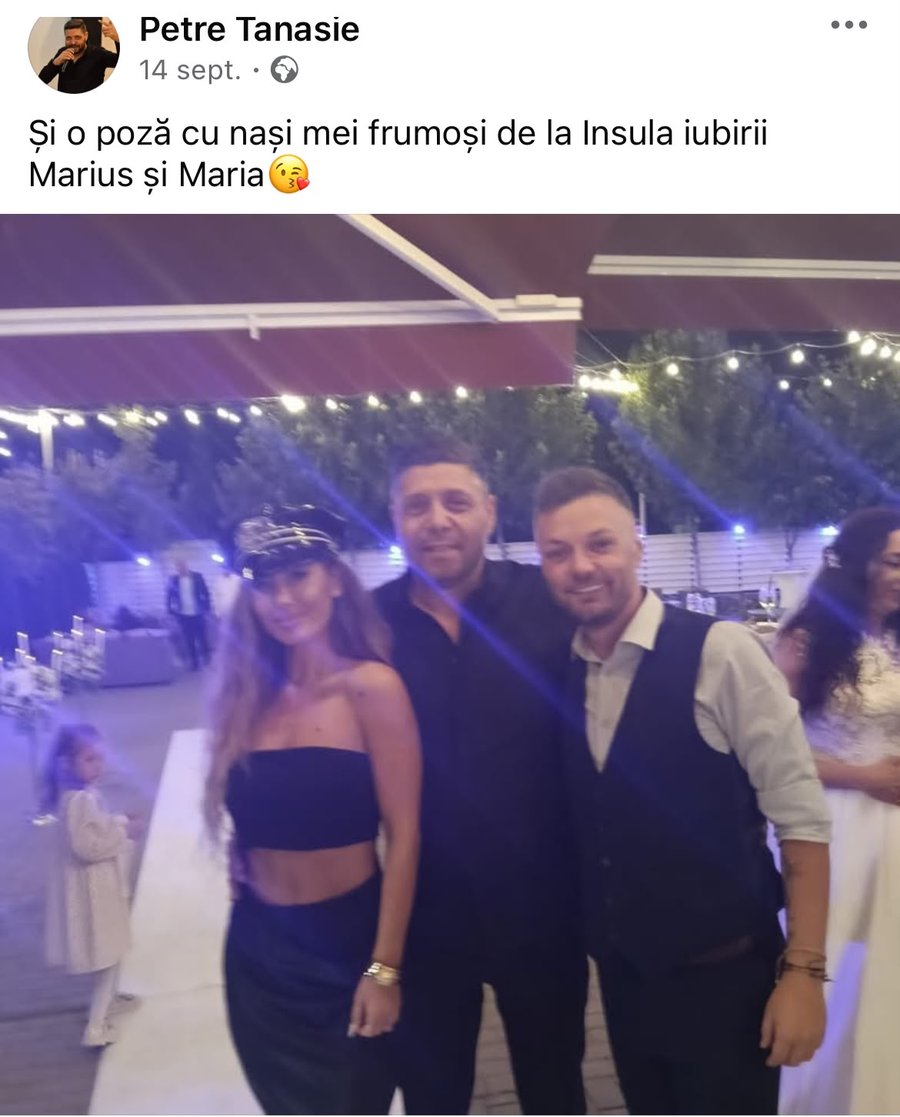 Fotografia publicată de tatăl victimei, Petre Tănăsie, alături de Maria și Marius