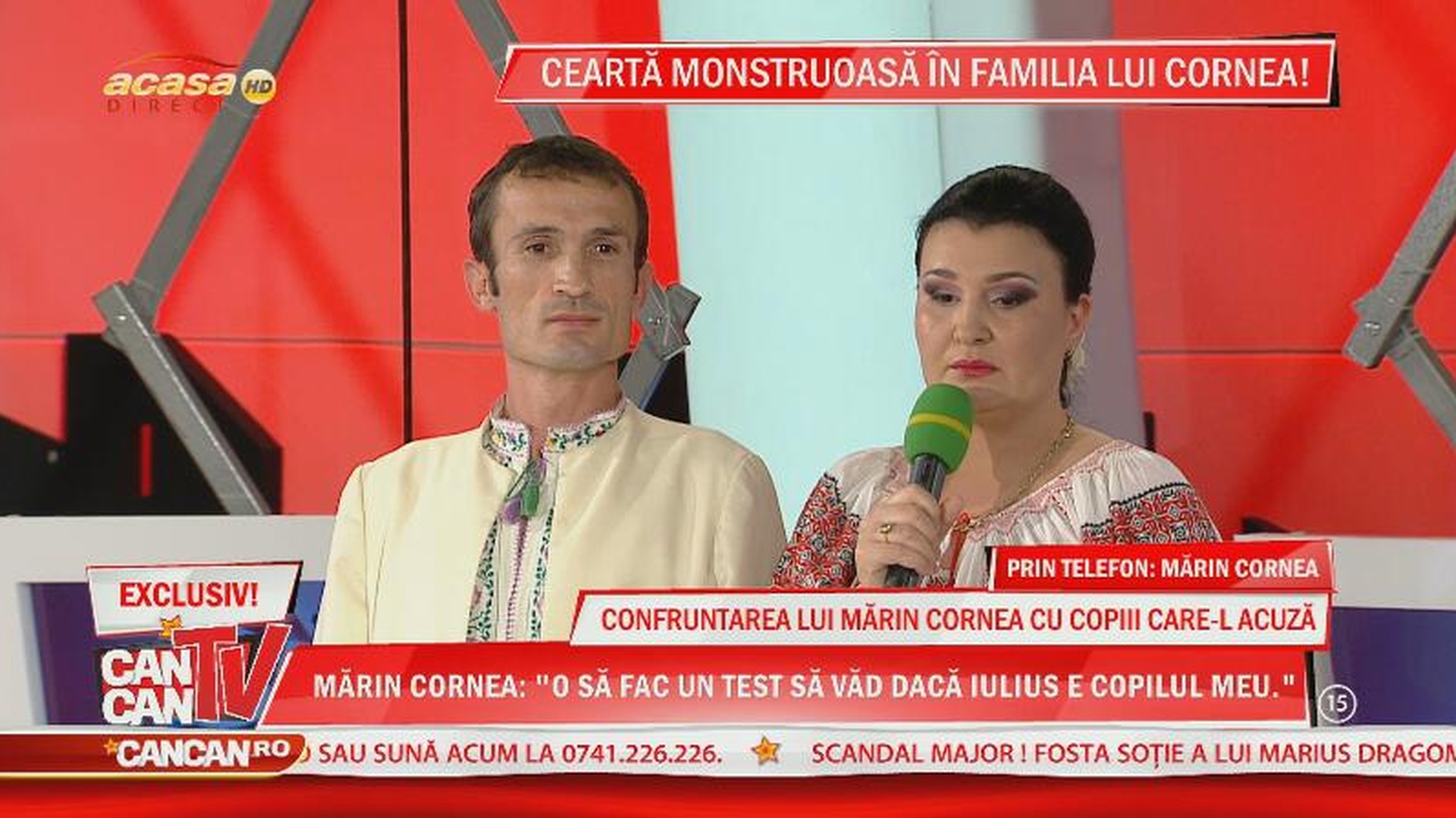Declaraţiile fascinante ale lui Cornea, la CANCAN TV: "Dacă fata mea crede că am putut s-o bat de dimineaţa până seara, aberează"