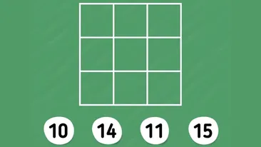 Test de inteligență | Câte pătrate sunt, în total: 10, 14, 11 sau 15?