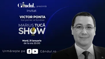 Marius Tucă Show începe marți, 31 ianuarie, de la ora 20.00, live pe gândul.ro