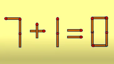 Test IQ cu chibrituri | Corectați 7 + 1 = 0, mutând un singur băț