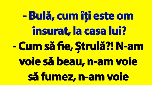 BANC | Bulă, cum îți este om însurat?