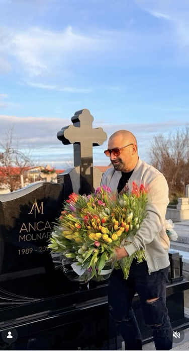 Gestul făcut de Claudiu Molnar la mormântul soției, chiar de Ziua Îndrăgostiților. Ți se rupe sufletul!