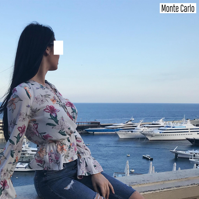 Raluca E., în vacanță la Monte Carlo, Monaco