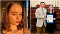 Irina Columbeanu, senzație în presa americană. Fiica Monicăi Gabor și a lui Irinel Columbeanu a fost distinsă cu un premiu special