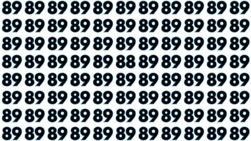 TEST IQ | Identificați singurul număr din imagine diferit de 89! Geniile reușesc în maximum 6 secunde