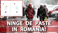 Orașele din România în care va ninge de Paște. Prognoza meteorologilor Easeweather