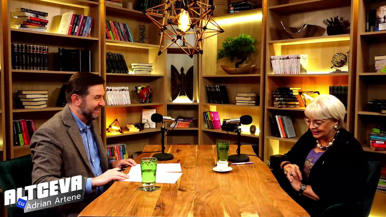 Irina Margareta Nistor este invitata lui Adrian Artene în podcastul difuzat astăzi, de la ora 19:00 pe canalul de YouTube "Altceva cu Adrian Artene" (Foto: captură video)