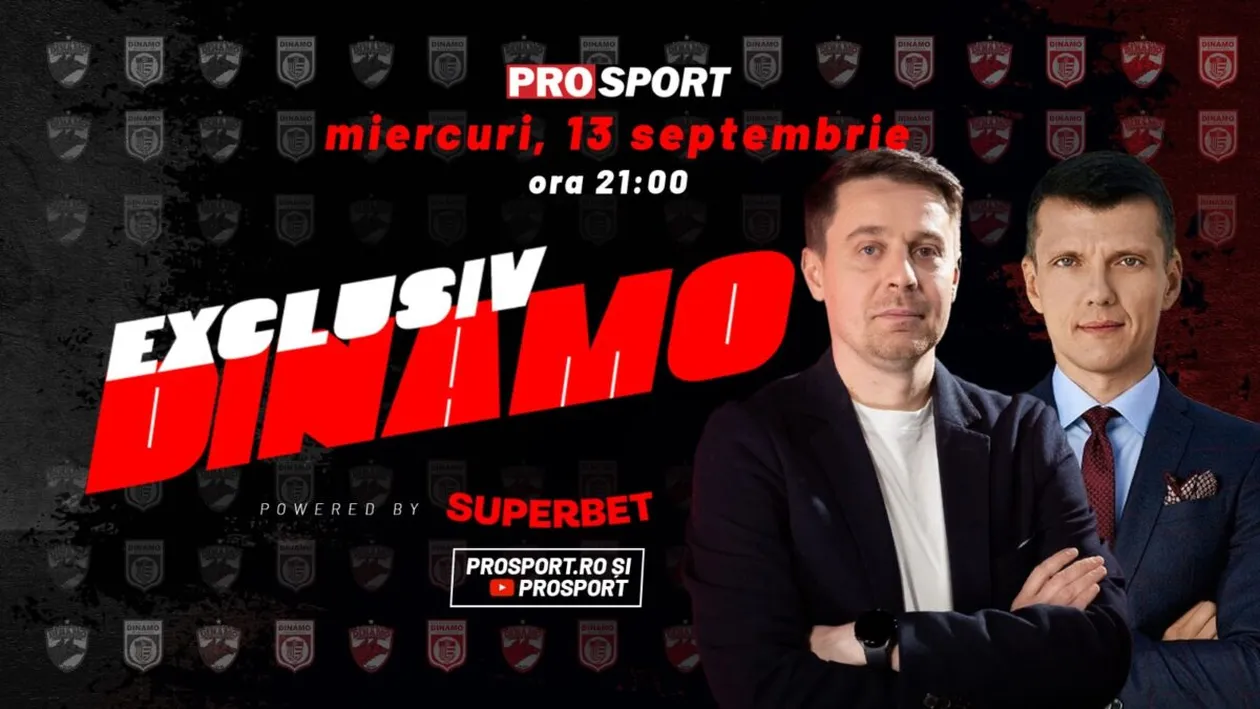 Cel mai nou acționar de la SC Dinamo 1948 SA, în platou cu Cătălin Mureșanu miercuri, 13 septembrie, de la ora 21.00