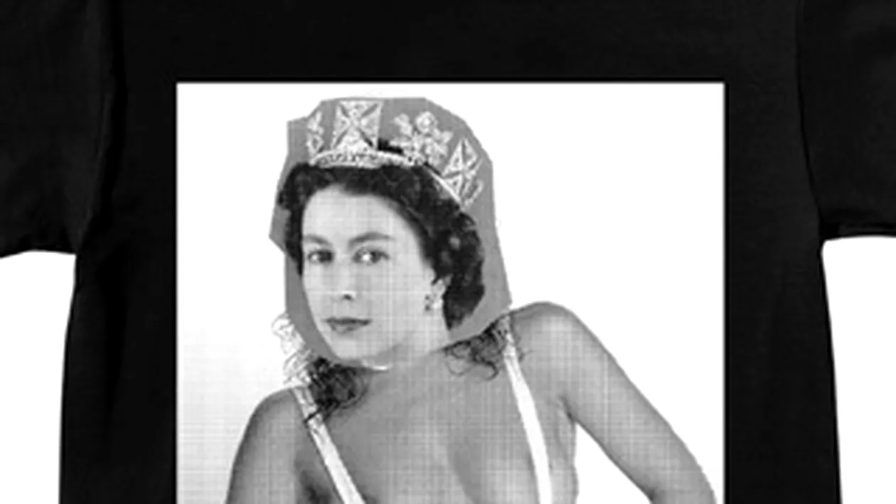 Regina Elizabeta a II-a, topless pe tricouri