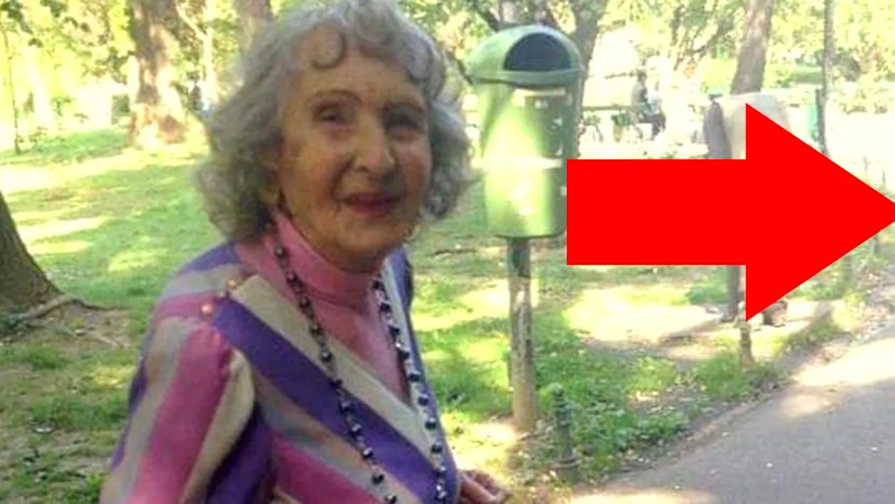 Detaliul grotesc din această fotografie făcută în Parcul Cișmigiu din București. O tânără i-a făcut o poză unei femei din 90 de ani, dar imaginea ascunde ceva înfiorător