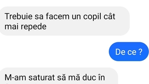Bancul de weekend | "Trebuie să facem un copil cât mai repede"