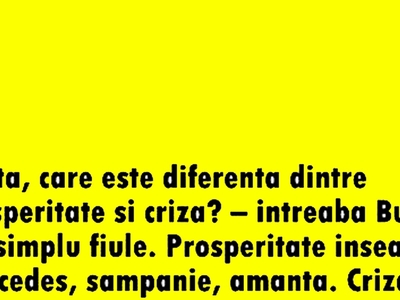 BANC | Bulă, criza și prosperitatea