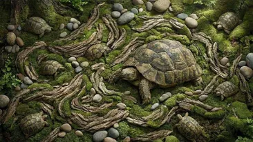 Iluzie optică virală | Câte broaște țestoase sunt, în total? Doar un geniu poate răspunde corect