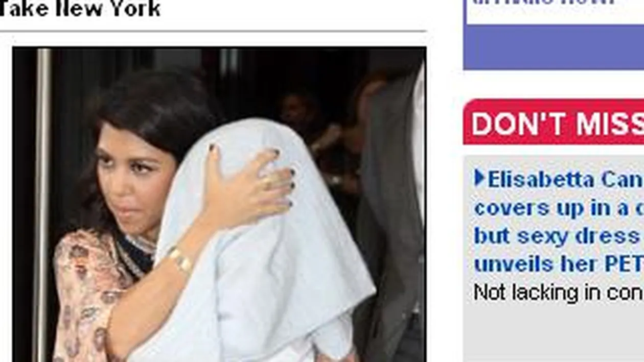 Kourtney Kardashian si-a dus copilul de un an si noua luni la chirurgul plastic