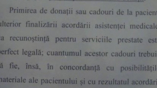 Afis intr-un spital de copii din Cluj: "Primirea de donatii sau cadouri de la pacienti este legala"