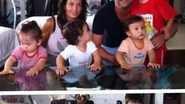 E sarbatoare mare! Tripletii implinesc astazi un an! Ce familie numeroasa are Nicoleta Luciu!