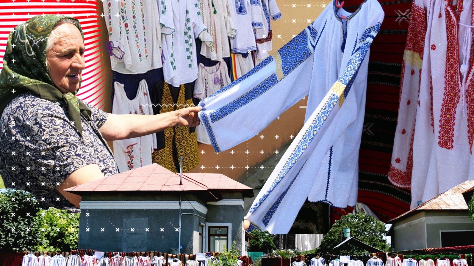 Cezieni, locul unde fetele își expun zestrea pe gard. Sute de ii sunt agățate la porți, pe covoare oltenești și...