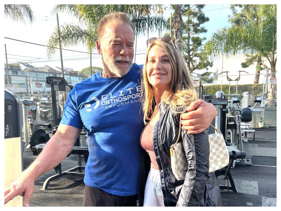 Nadia Comăneci și Arnold Schwarzenegger s-au antrenat împreună / Sursă Foto: Facebook