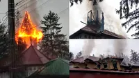 A fost incendiu violent la biserica din Luncani! S-a făcut scrum