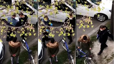 Caz revoltător în Brăila! Un jandarm agresează un tânăr care ieșise la plimbare cu bicicleta. VIDEO