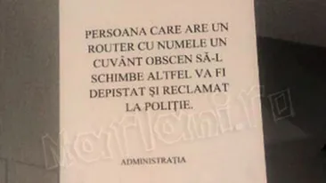 Cel mai penibil anunt scris de un administrator! A ameninţat un locatar cu Politia dintr-un motiv care te va face să râzi