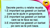 Bancul de weekend | Cele 5 secrete pentru o relație reușită